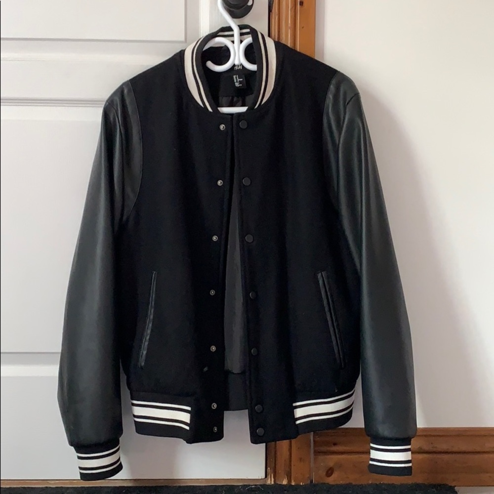 Men’s leather varsity jacket